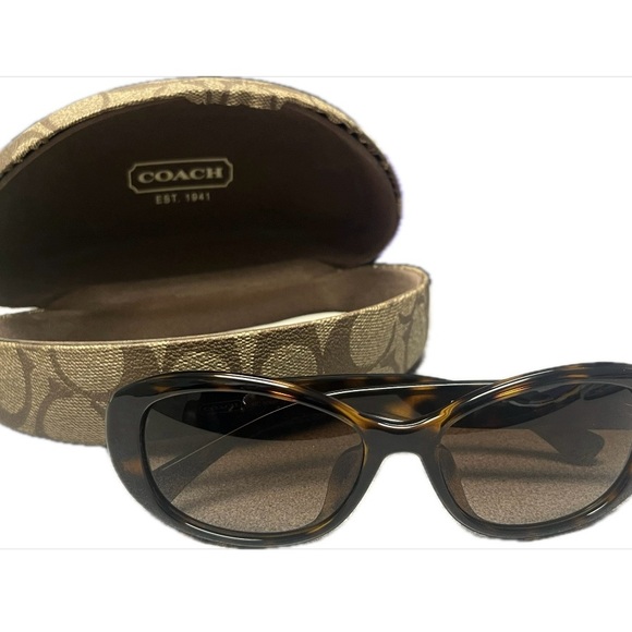 Coach Pollyanna Tortoise Sunglasses - Picture 1 of 9